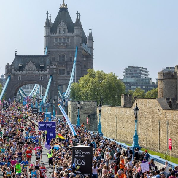 Runners cross over Tower Bridge during The TCS London Marathon on Sunday 27th April 2025.


Photo: Felix Diemer for London Marathon Events

For further information: media@londonmarathonevents.co.uk